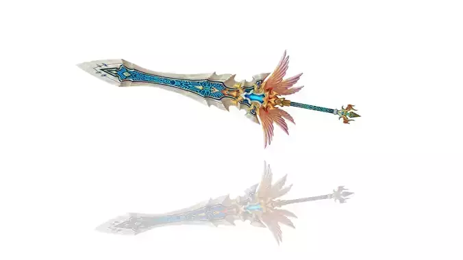 Angel Big Sword Low-poly 3D model
