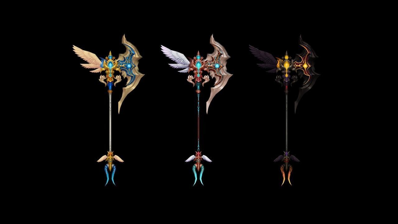 Angel Axe Low-poly 3D model_4
