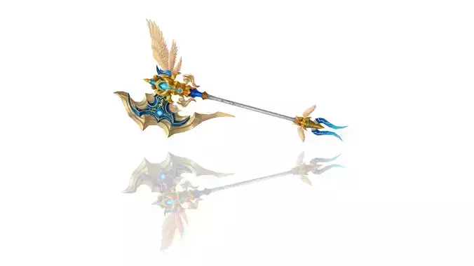 Angel Axe Low-poly 3D model