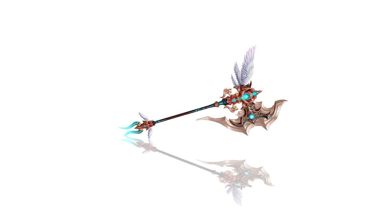 Angel Axe Low-poly 3D model_1