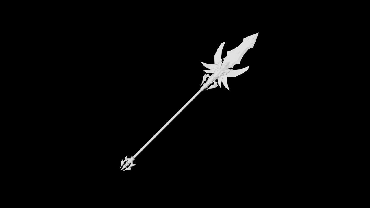 Angel Spear Low-poly 3D model_3