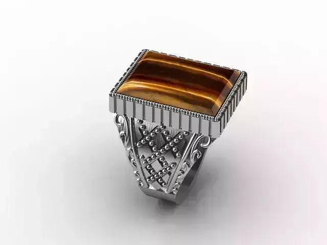 silver ring 3d