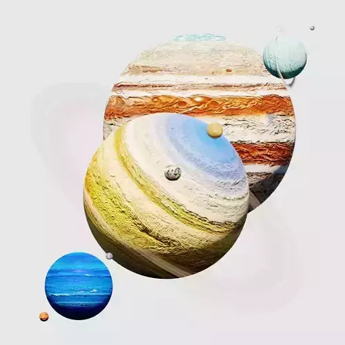 Solar system 3D model