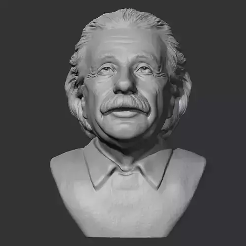 Einstein 3D print model bust of albert 3D print model