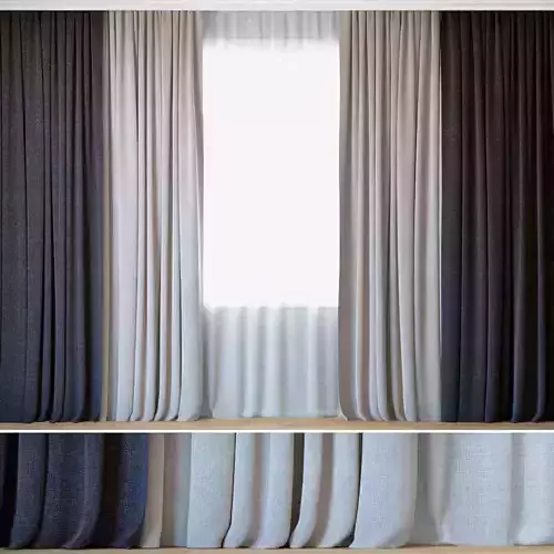Curtains 65 Curtains with Tulle Grid Backhausen