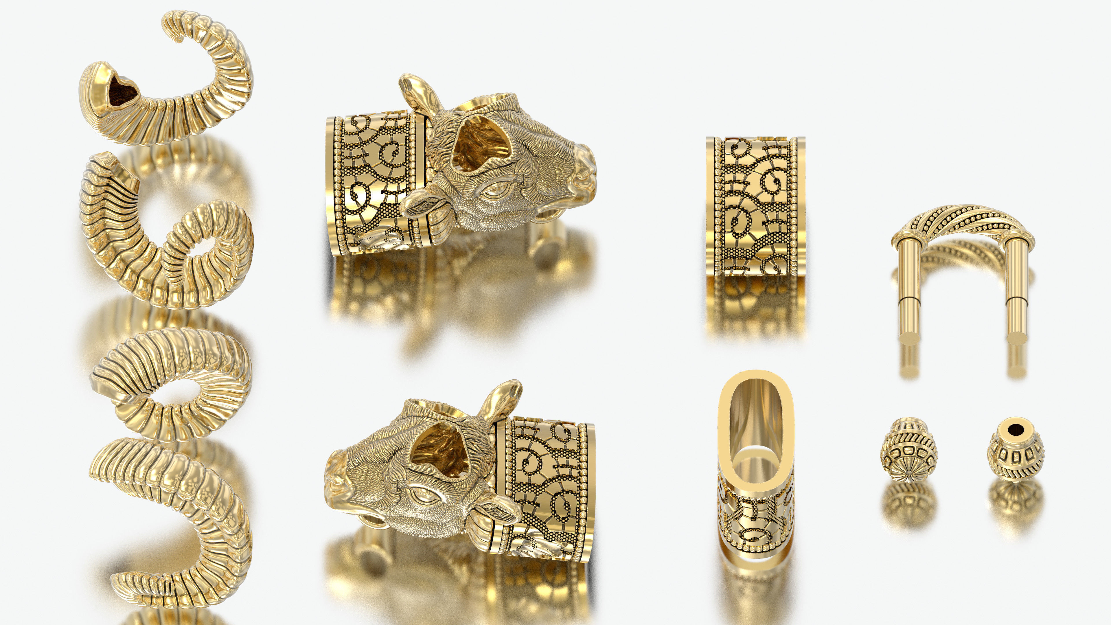 3D model bracelet Ram 3D print model_5