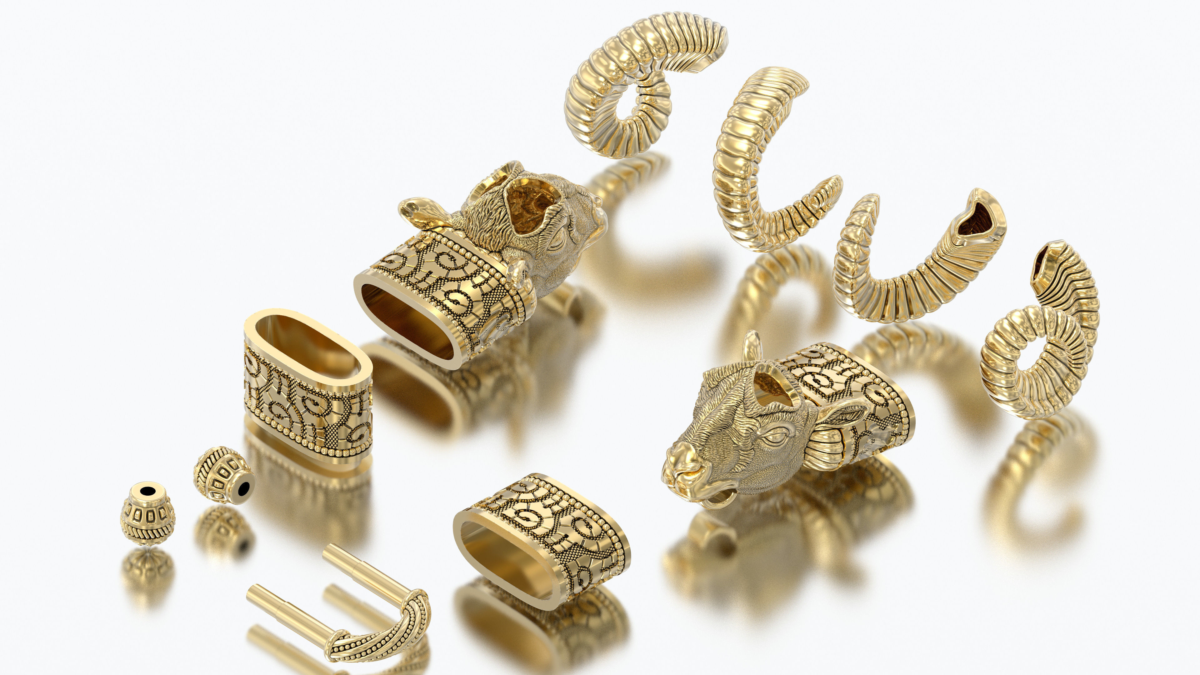 3D model bracelet Ram 3D print model_4