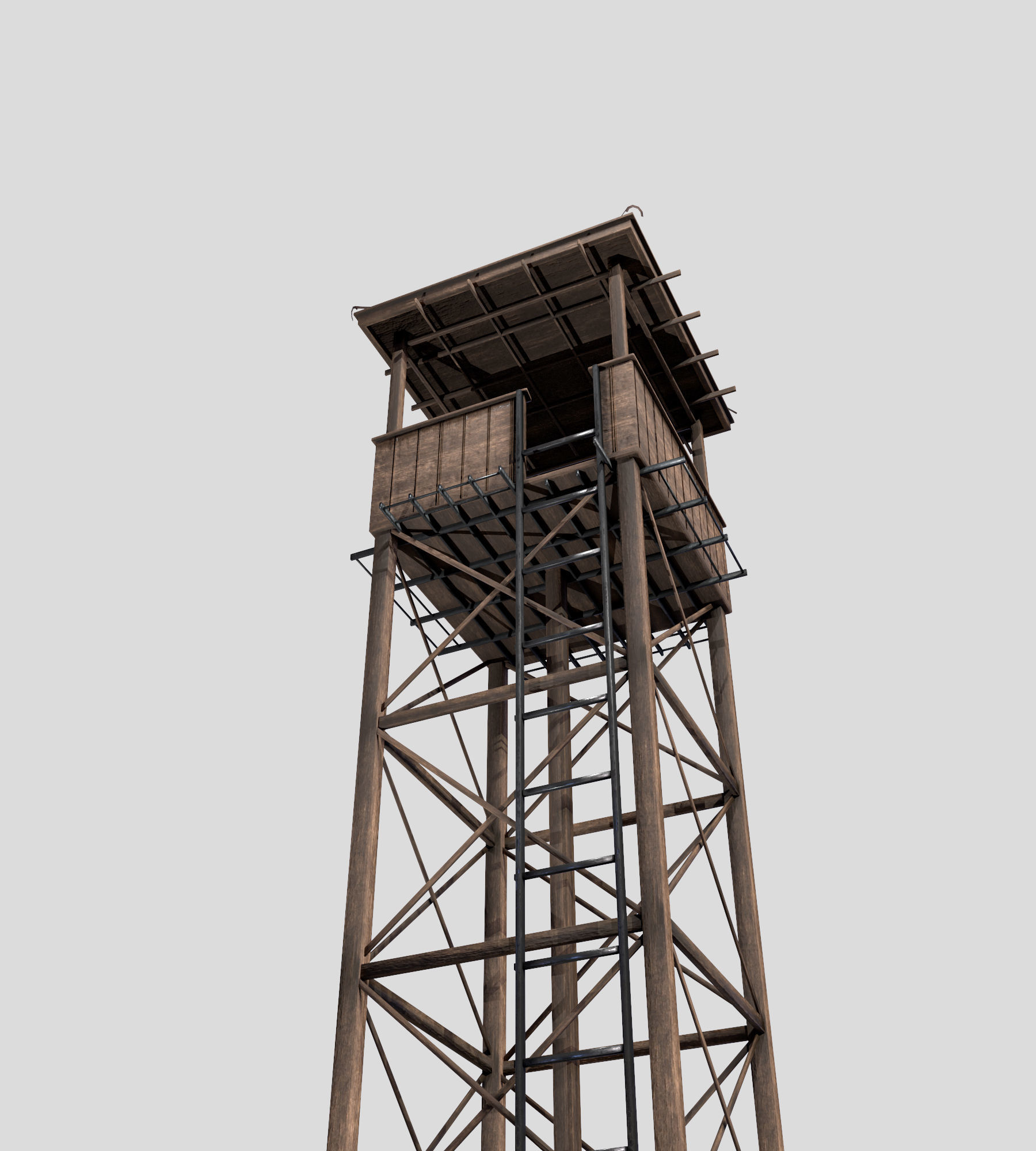 Defense Tower Low-poly 3D model_7