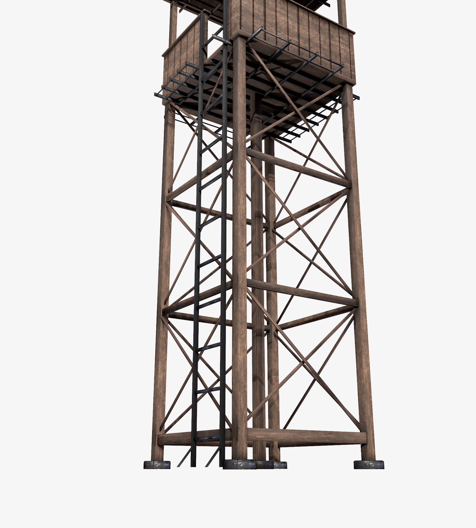 Defense Tower Low-poly 3D model_2