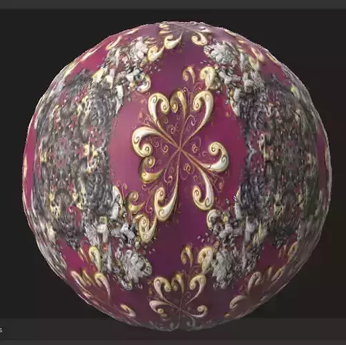 Vintage golden doodles Surface PBR Texture 