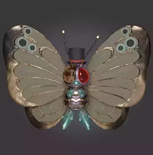 Butterfree Steampunk 3D model