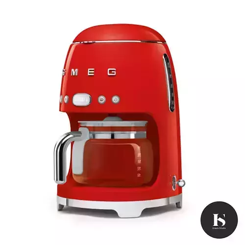 Smeg Retro Drip Filter Coffee Machine in red 