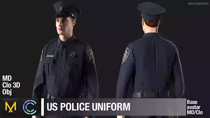 US Police Uniform Marvelous Designer project