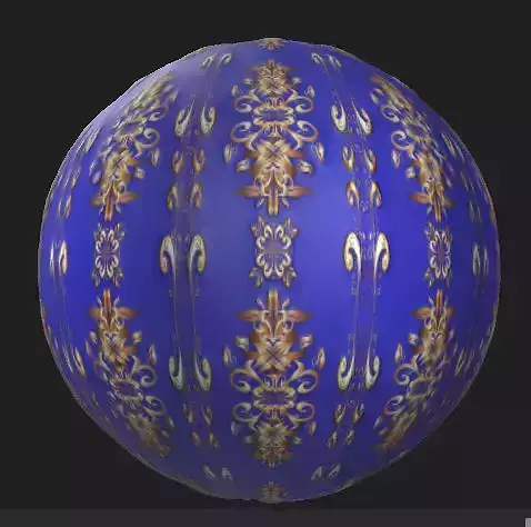 Vintage golden doodles Surface PBR Texture