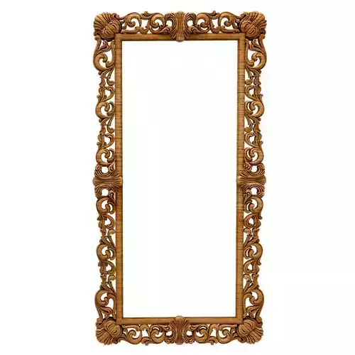 3D Model STL Mirror ornate carved wooden frame