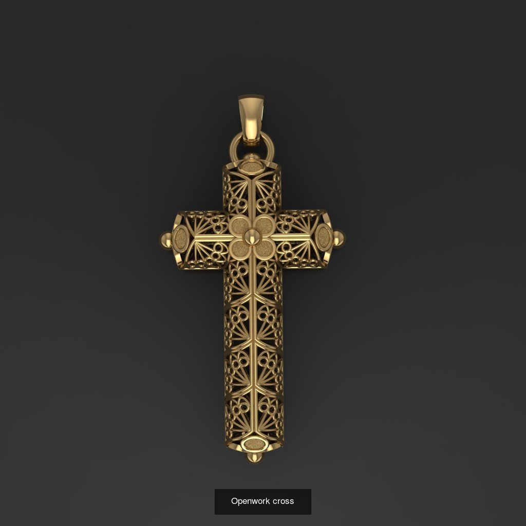 All model crown pendant with diamonds 3D Model Collection_43