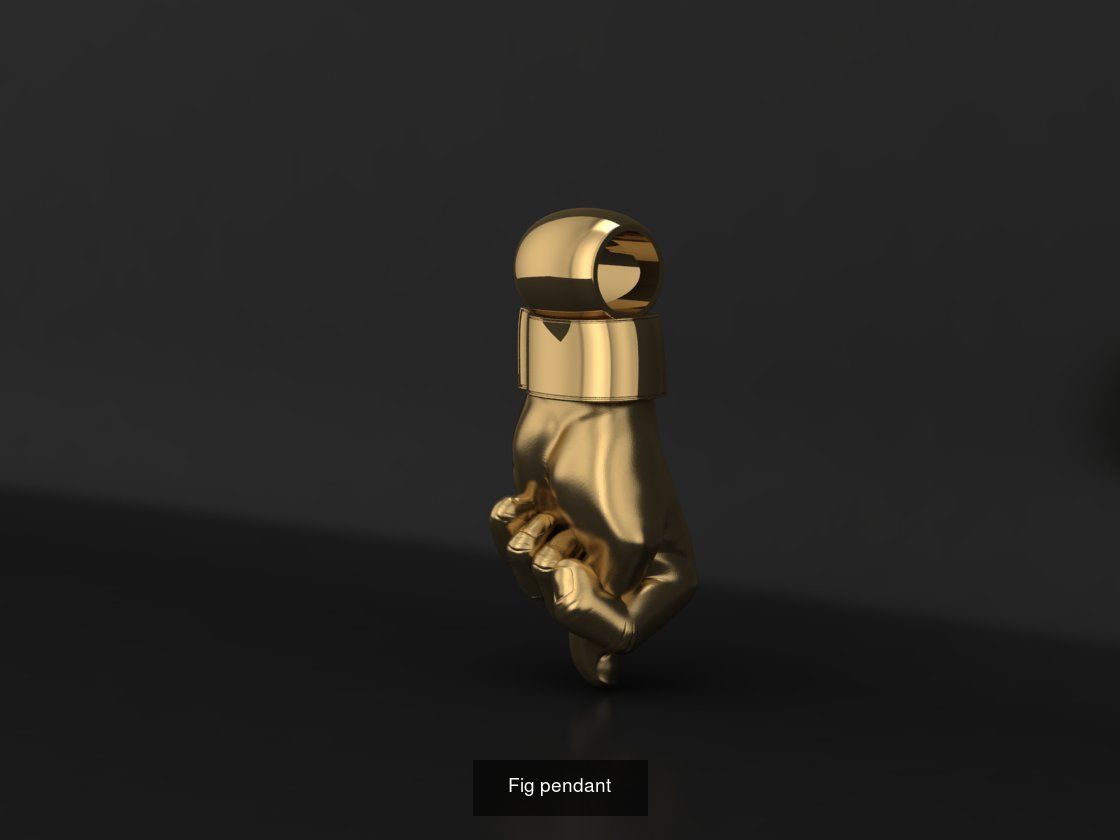 All model crown pendant with diamonds 3D Model Collection_54