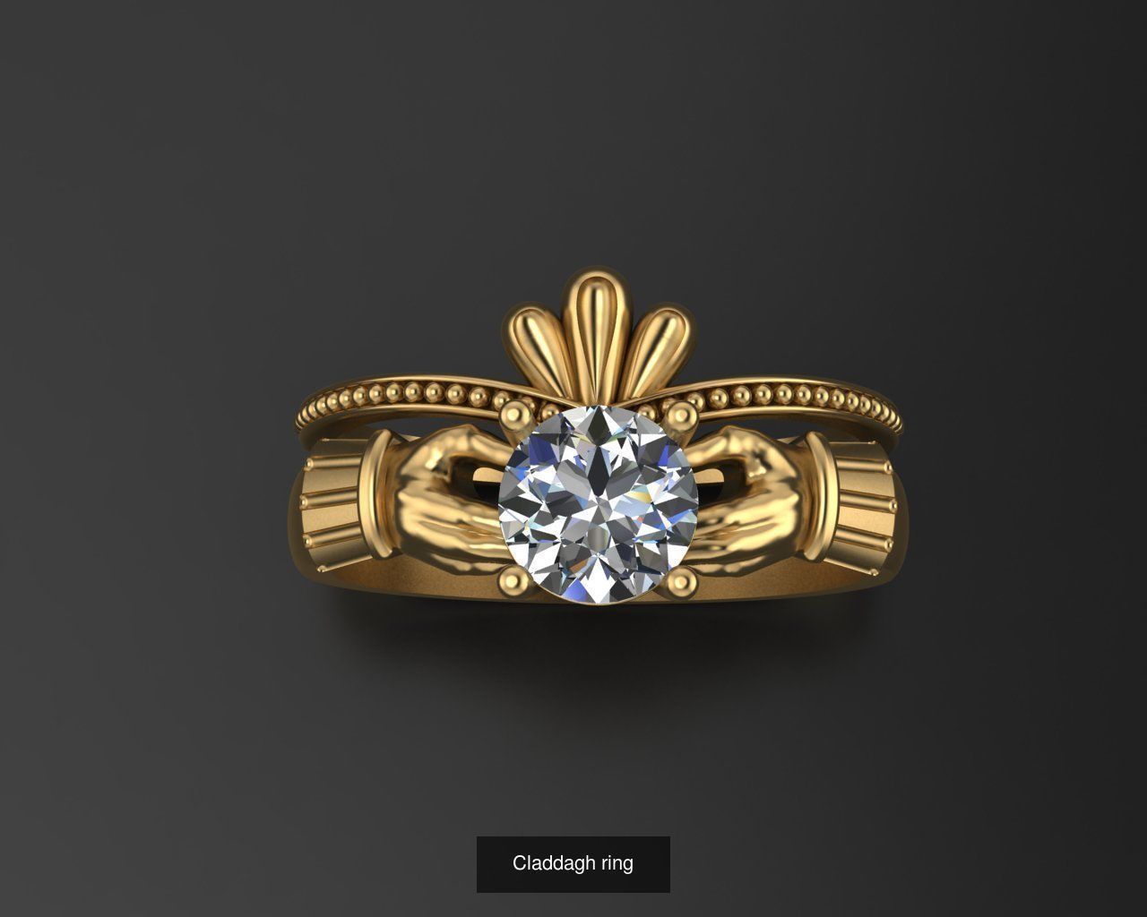 All model crown pendant with diamonds 3D Model Collection_137