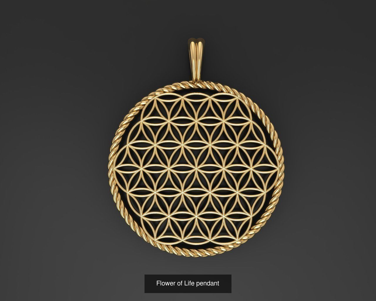 All model crown pendant with diamonds 3D Model Collection_58