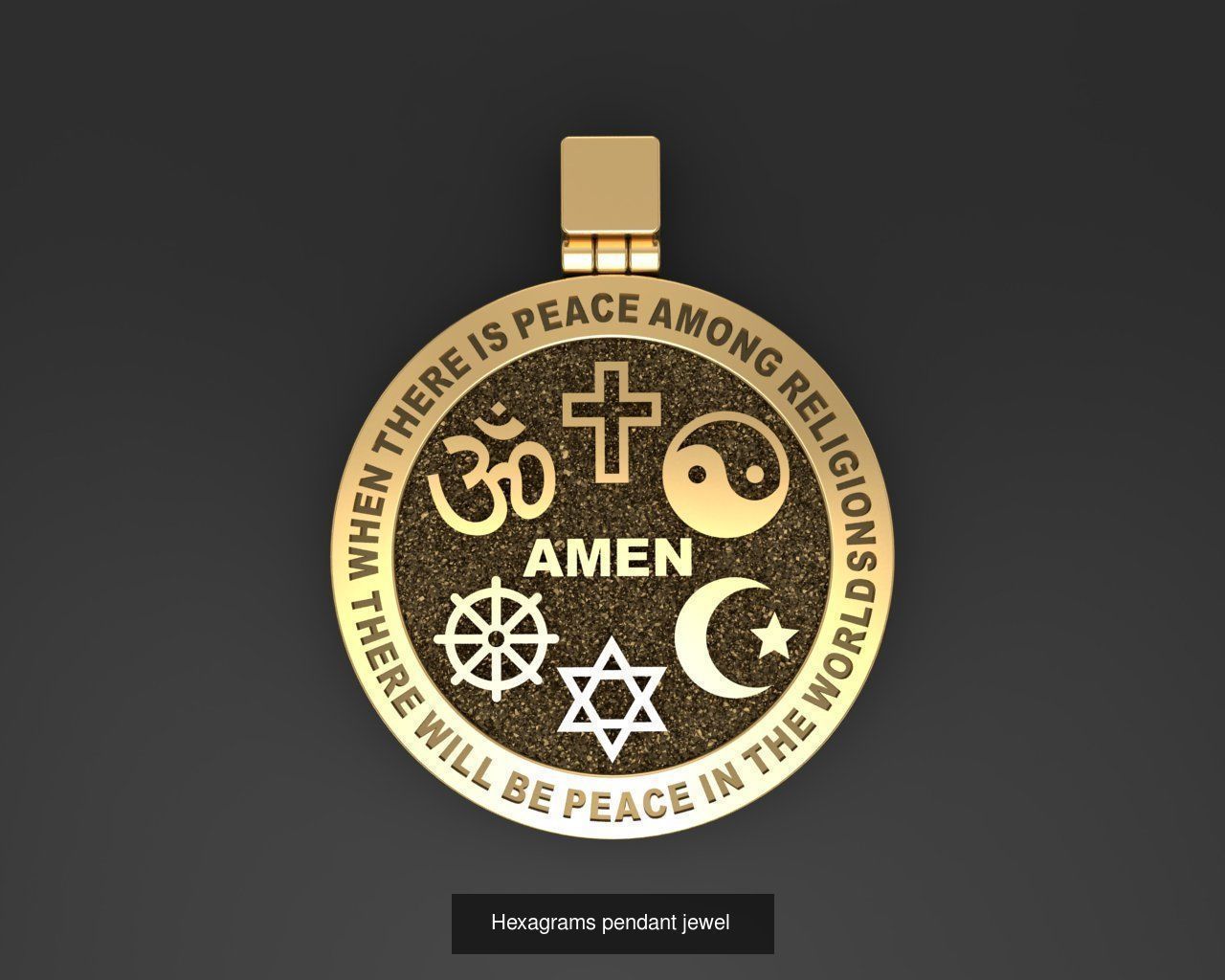 All model crown pendant with diamonds 3D Model Collection_113