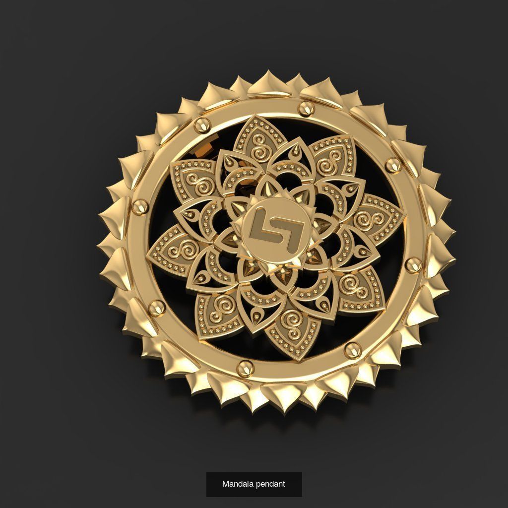 All model crown pendant with diamonds 3D Model Collection_46