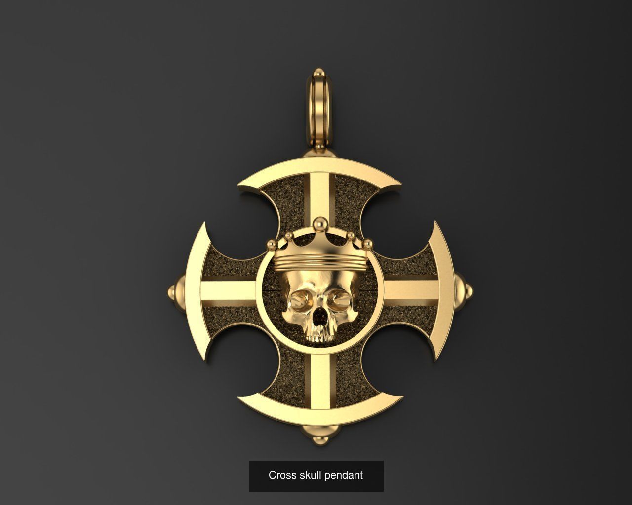 All model crown pendant with diamonds 3D Model Collection_133