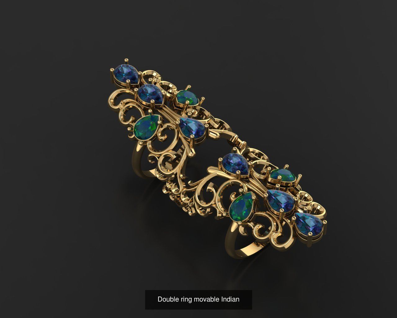 All model crown pendant with diamonds 3D Model Collection_39