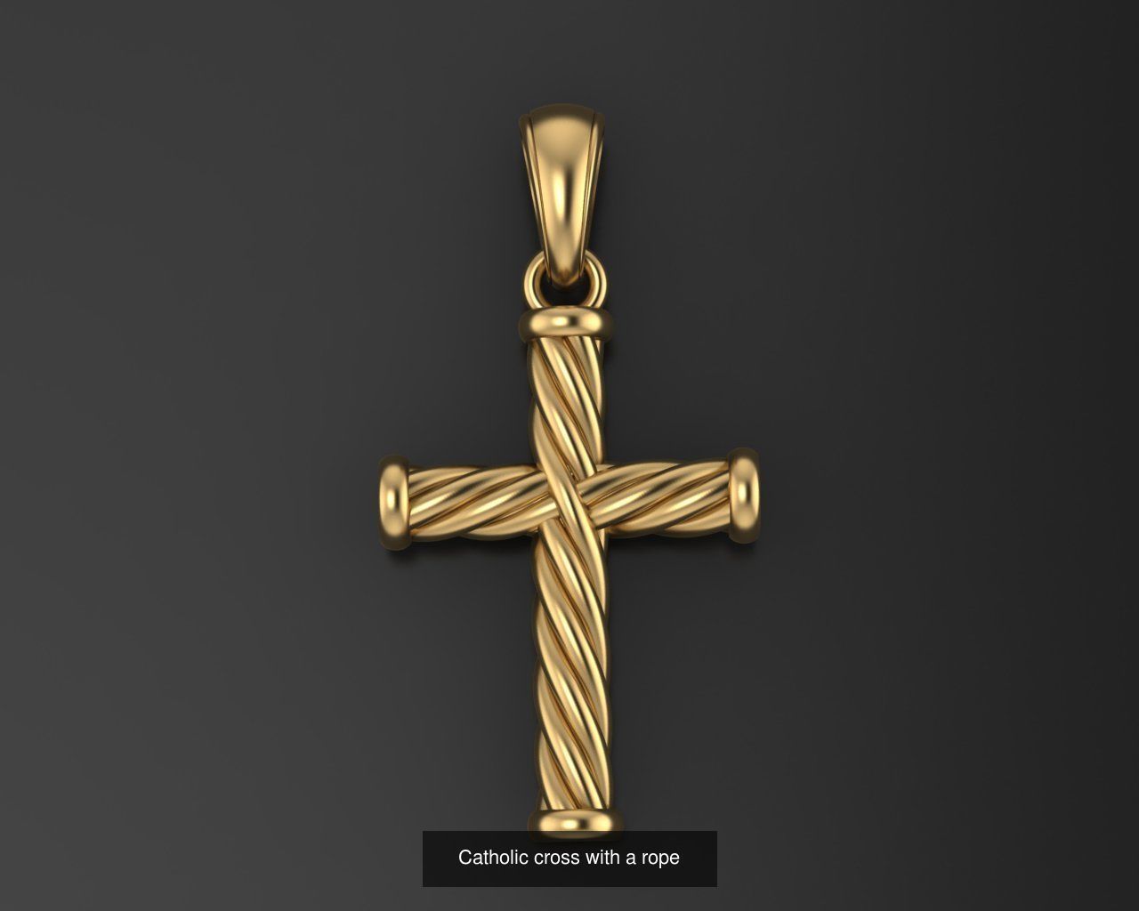 All model crown pendant with diamonds 3D Model Collection_23