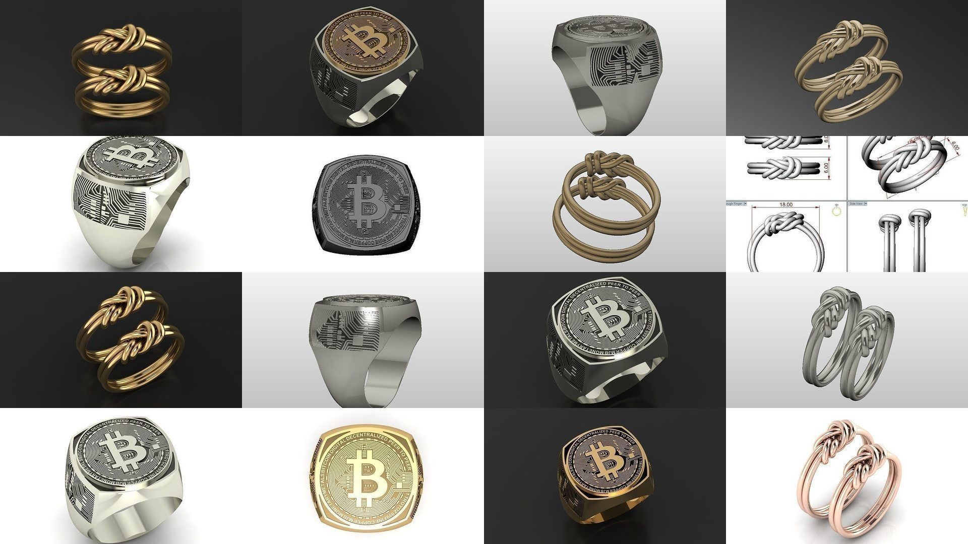 All model crown pendant with diamonds 3D Model Collection_15