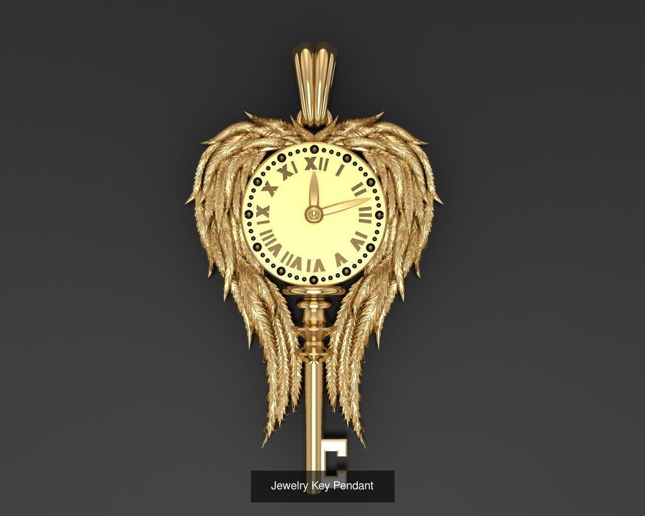 All model crown pendant with diamonds 3D Model Collection_131