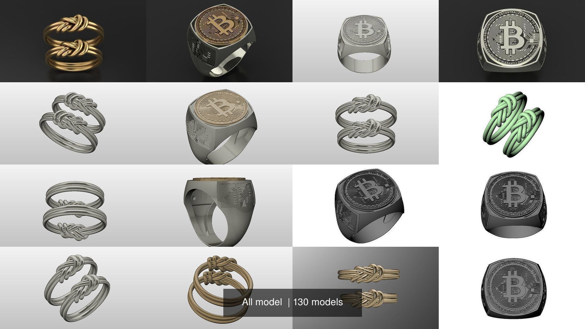 All model crown pendant with diamonds 3D Model Collection_16