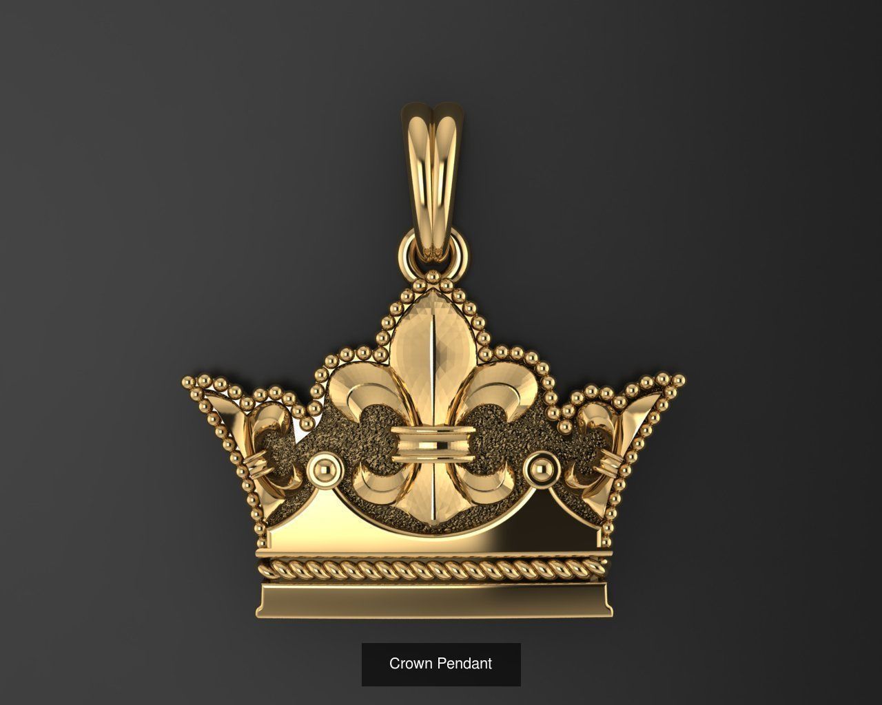 All model crown pendant with diamonds 3D Model Collection_112