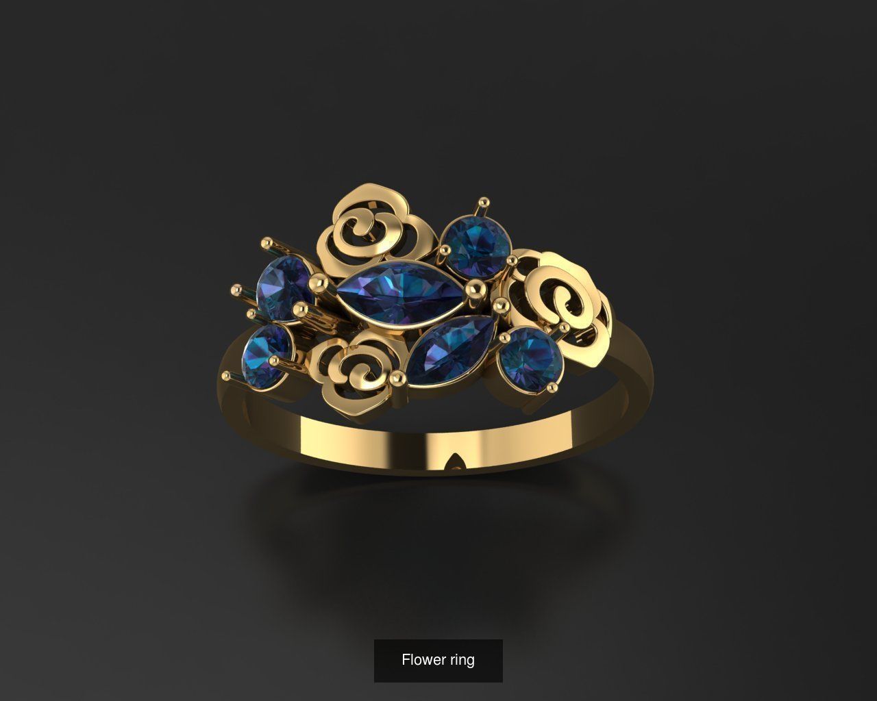 All model crown pendant with diamonds 3D Model Collection_20