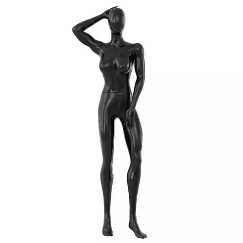 Female Black Faceless Mannequin 84