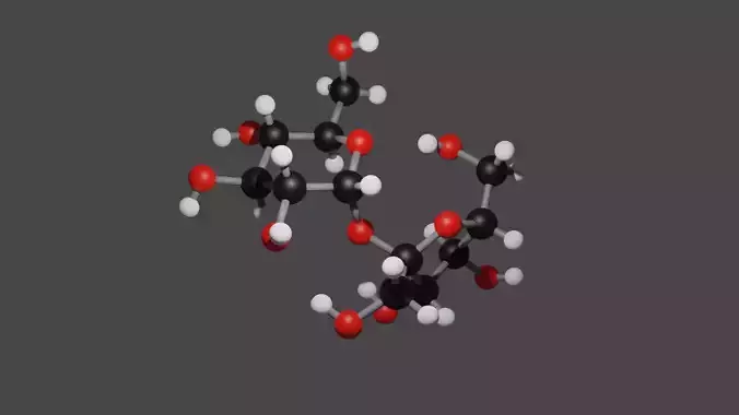 Cukrose molecule model