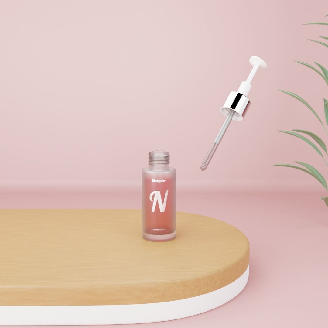 Cosmetic opaque ampoule Low-poly 3D model_2