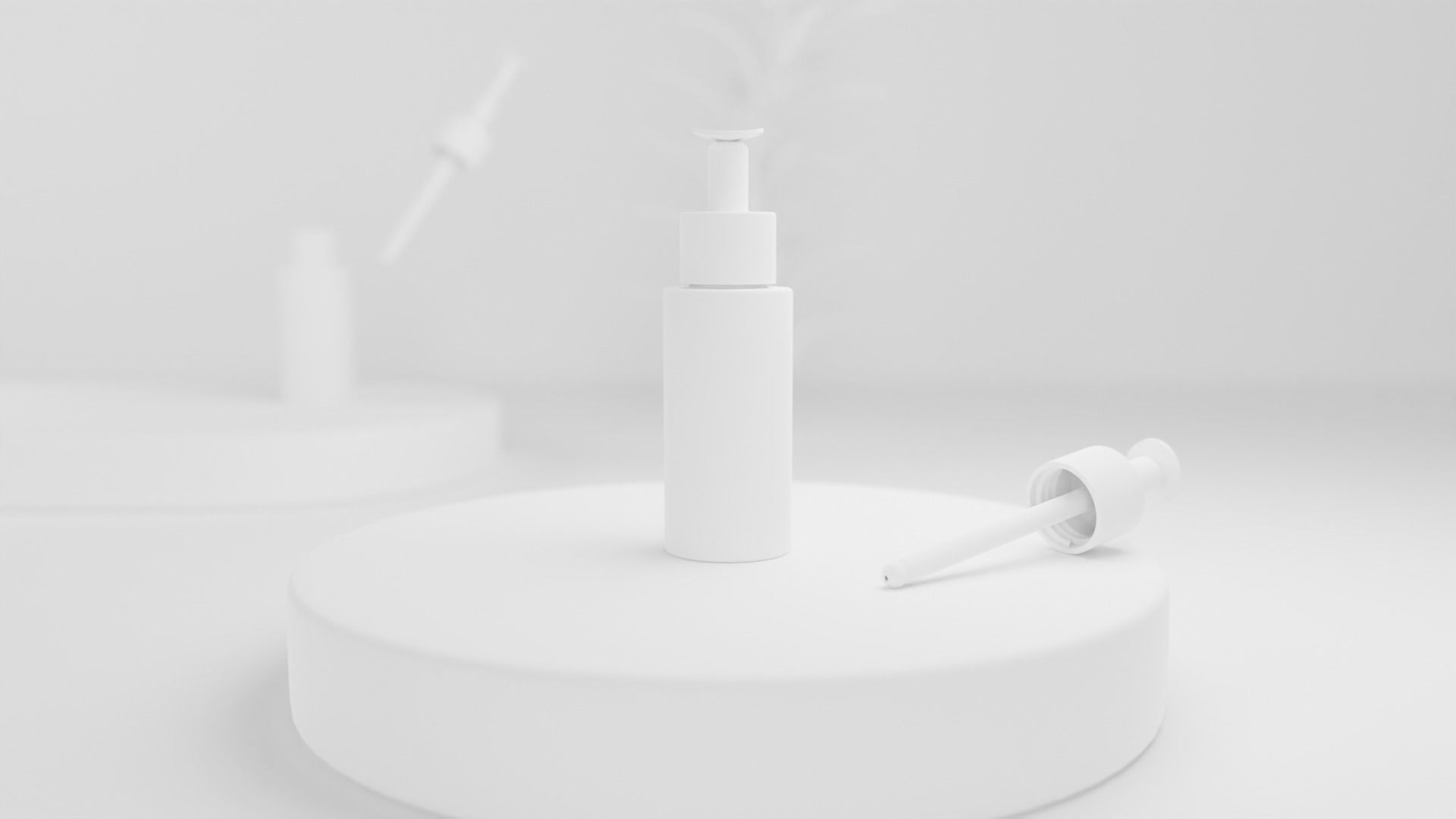 Cosmetic opaque ampoule Low-poly 3D model_1