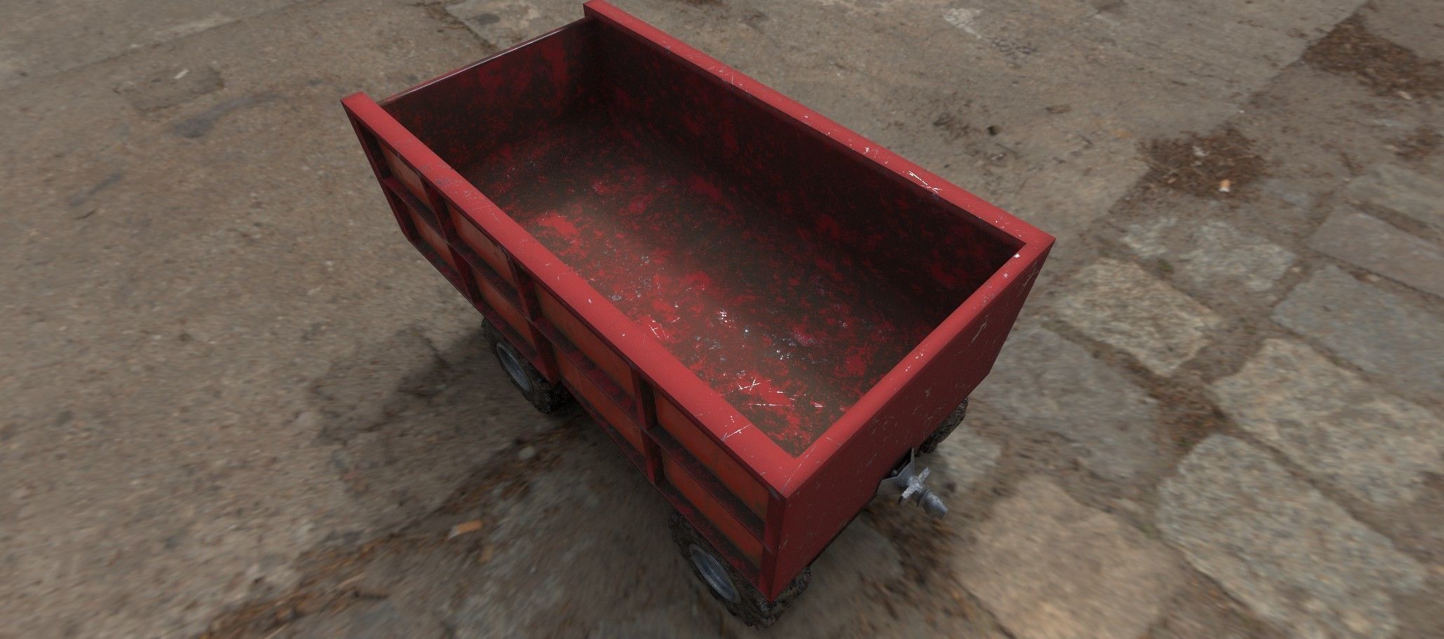 Container truck 3D model Low-poly 3D model_19