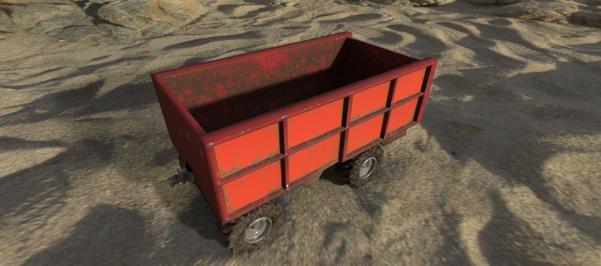 Container truck 3D model Low-poly 3D model_16