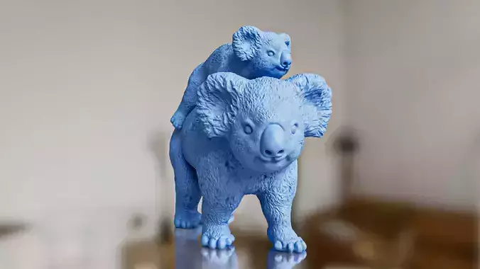 Realistic Koala Mother And Baby Toy