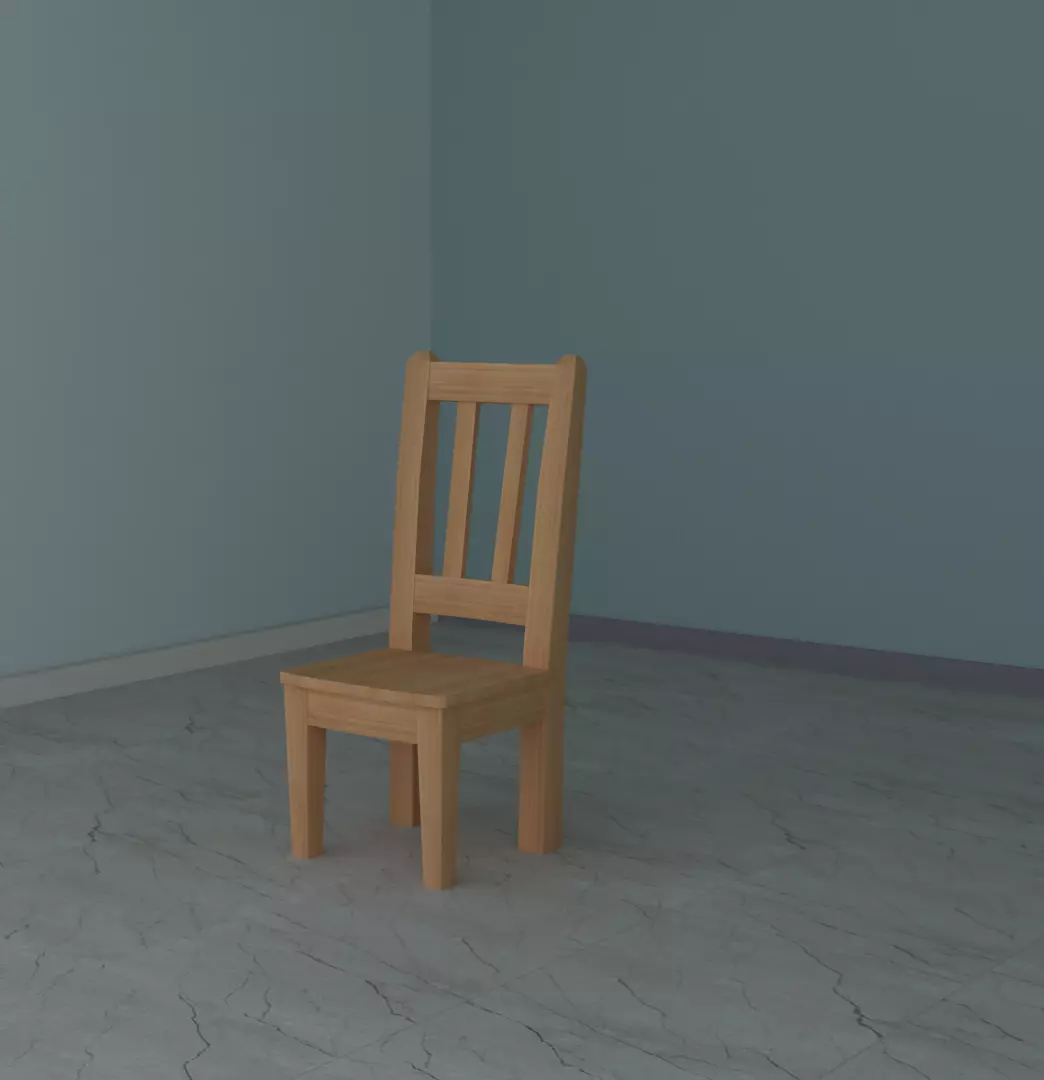 Wooden Chair  3D model_0