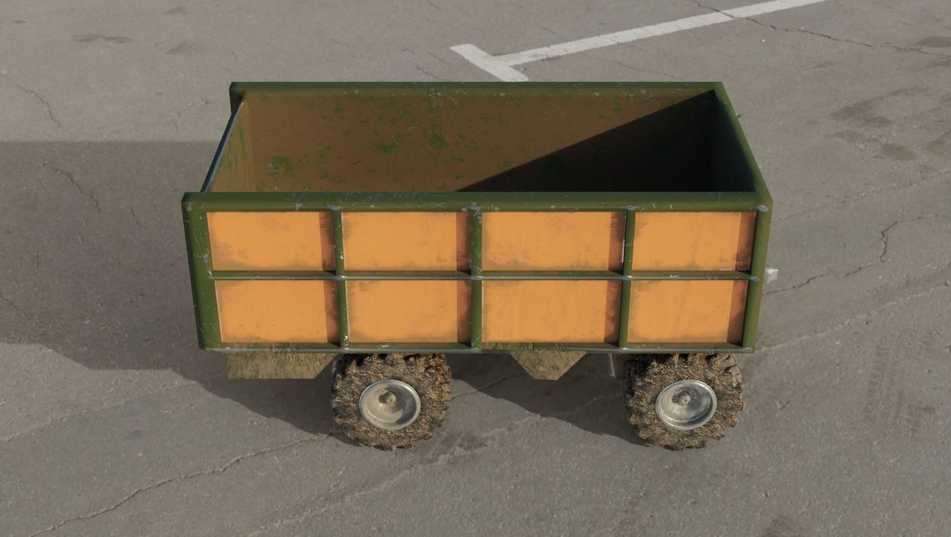 Container truck 3D model Low-poly 3D model_9