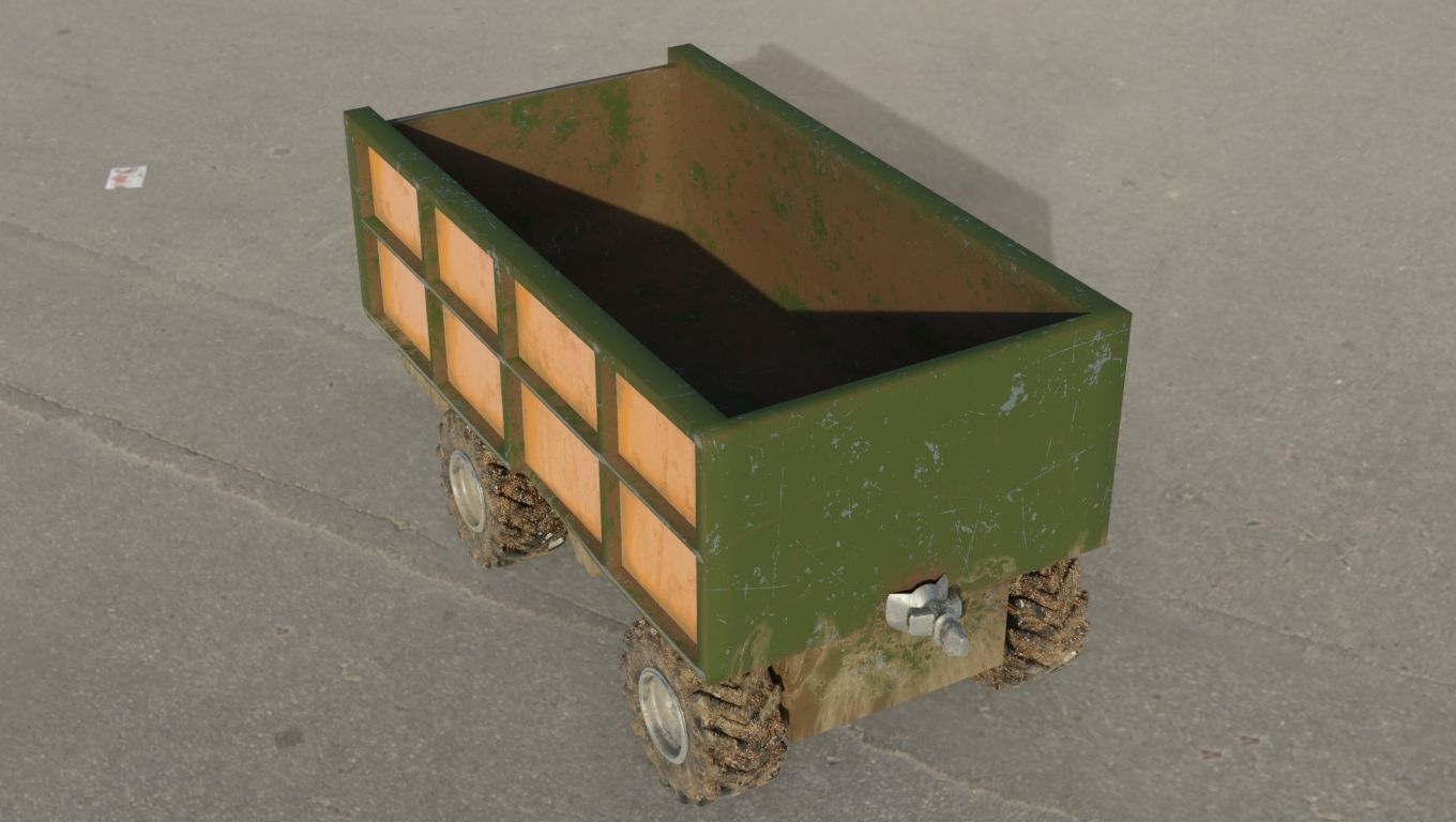 Container truck 3D model Low-poly 3D model_11
