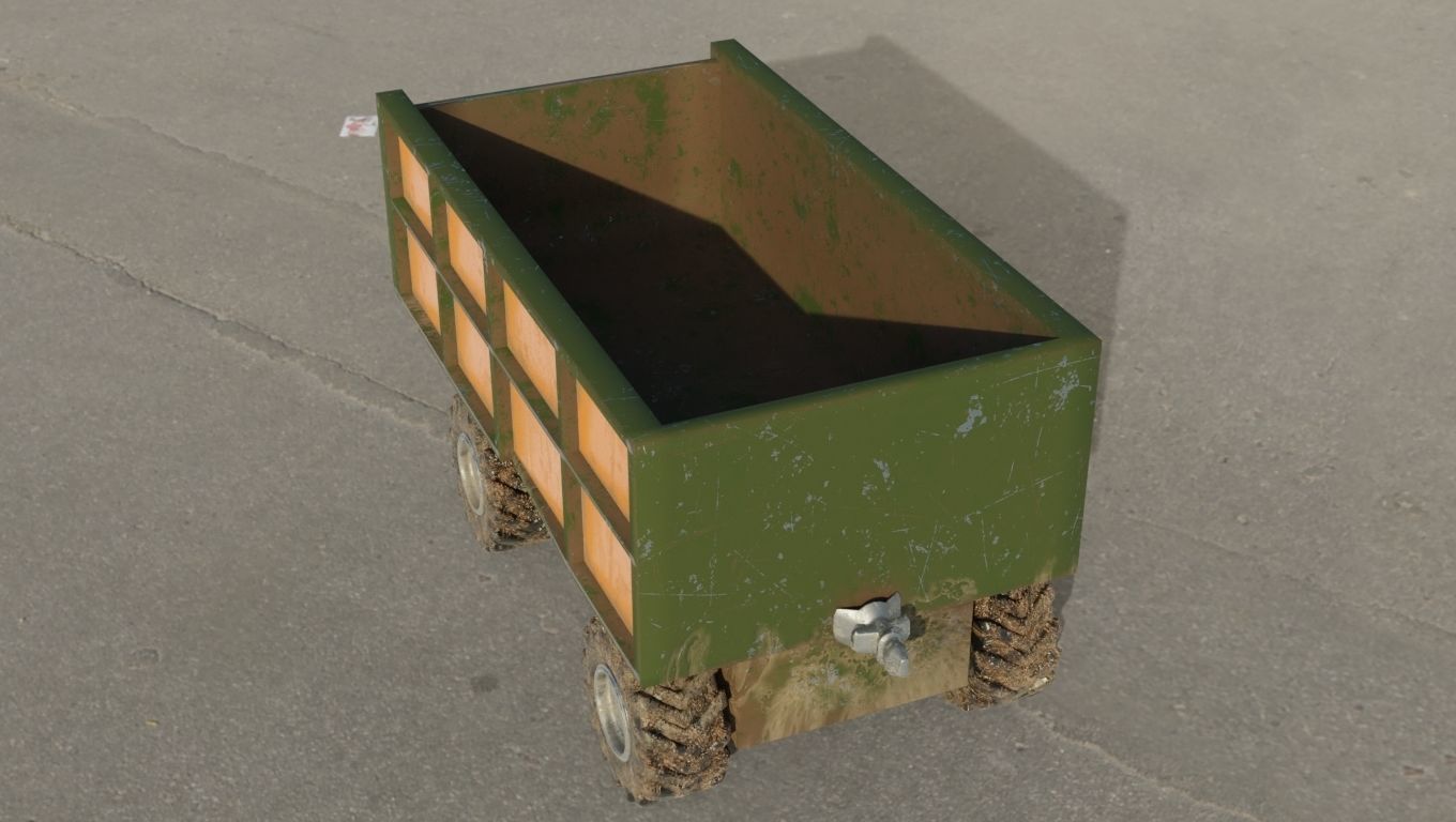 Container truck 3D model Low-poly 3D model_10