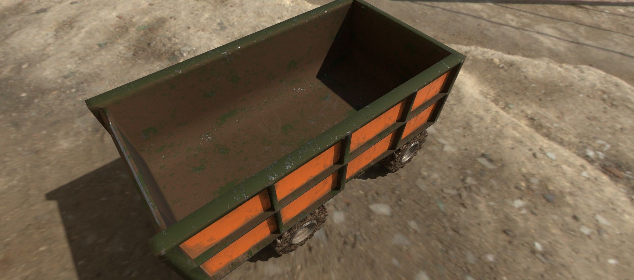 Container truck 3D model Low-poly 3D model_5