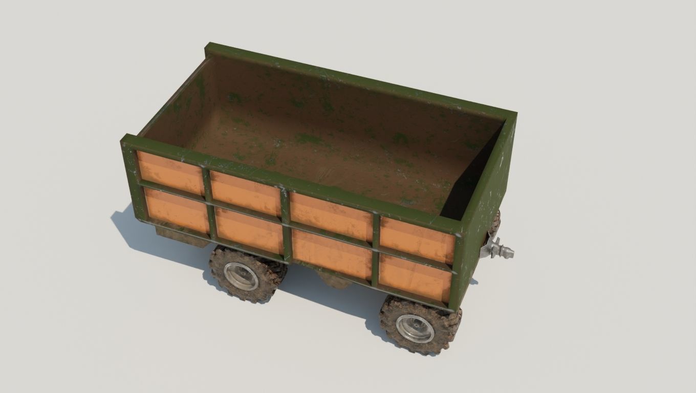 Container truck 3D model Low-poly 3D model_2