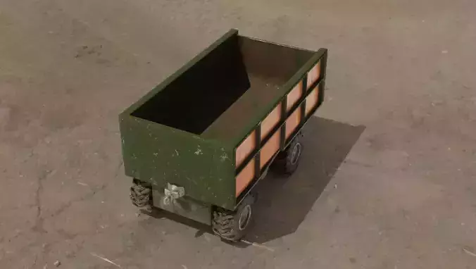 Container truck 3D model Low-poly 3D model