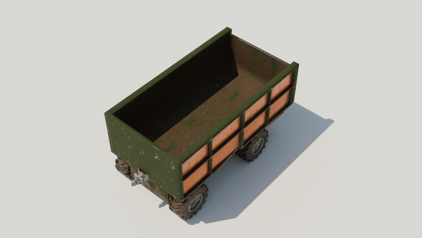 Container truck 3D model Low-poly 3D model_3