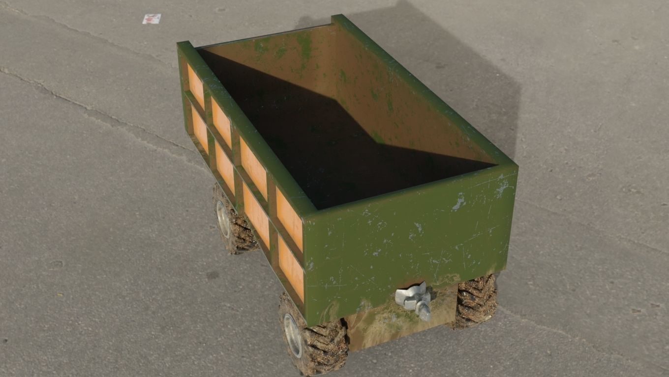 Container truck 3D model Low-poly 3D model_8