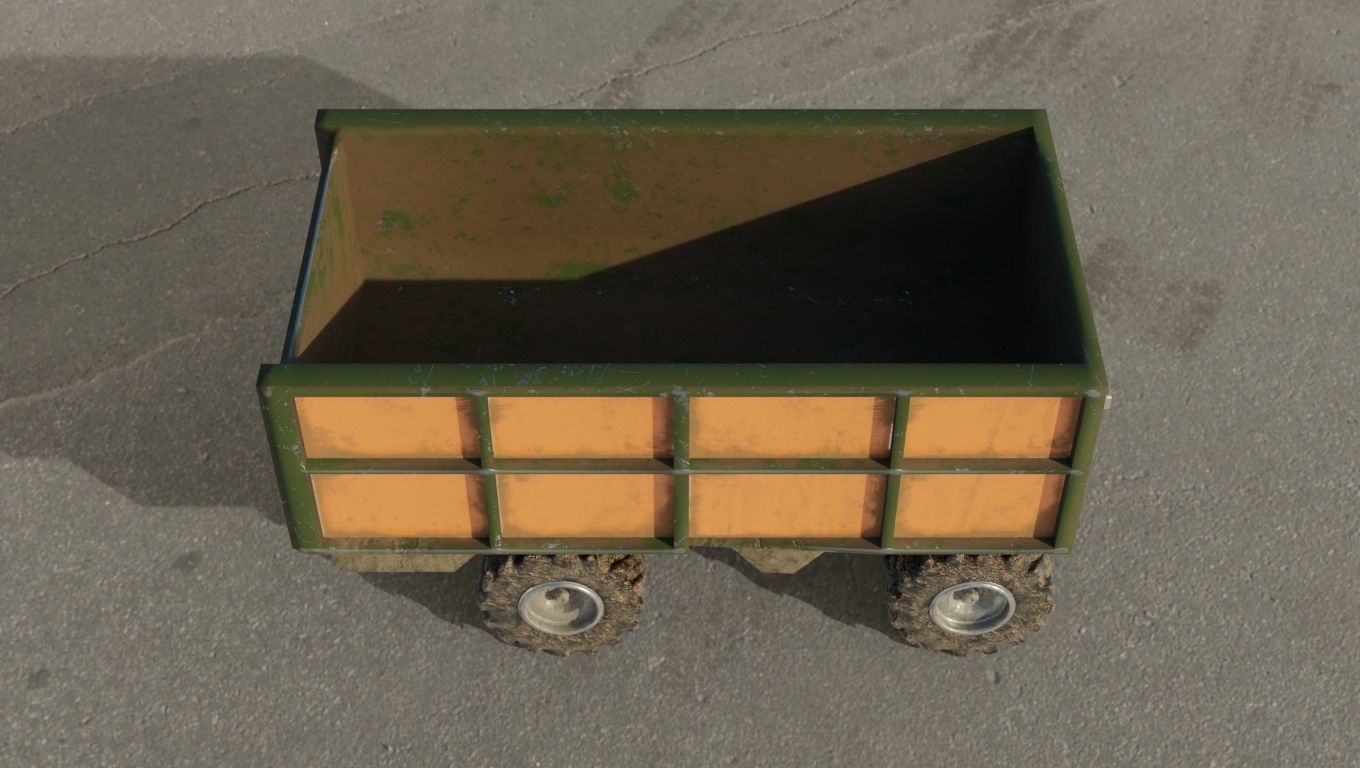 Container truck 3D model Low-poly 3D model_12